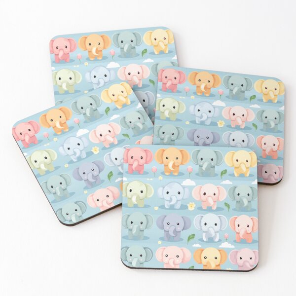 Item preview, Cute Pastel Elephant Patturn designed and sold by PigmeArt.