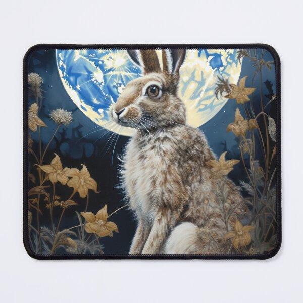 Item preview, Hare, Pagan Hare, Pagan Art, Moon, Animal,  designed and sold by thewandswant.