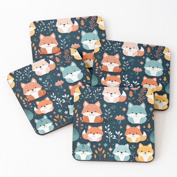 Item preview, Cute Pastel Fox Patturn designed and sold by PigmeArt.