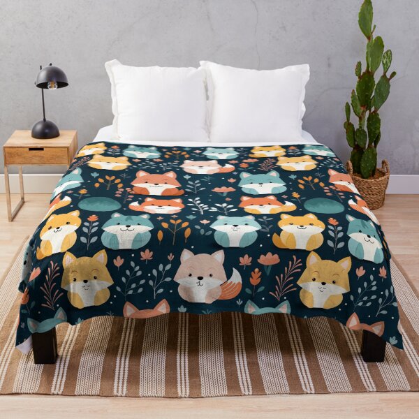Item preview, Cute Pastel Fox Patturn designed and sold by PigmeArt.
