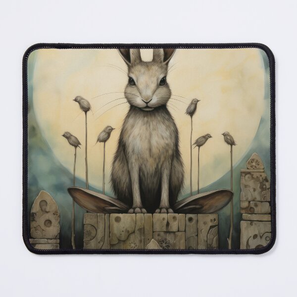 Item preview, Hare, Pagan Hare, Pagan Art, Moon, Animal,  designed and sold by thewandswant.
