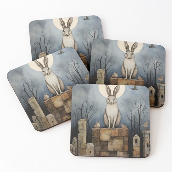 Item preview, Hare, Pagan Hare, Pagan Art, Moon, Animal,  designed and sold by thewandswant.