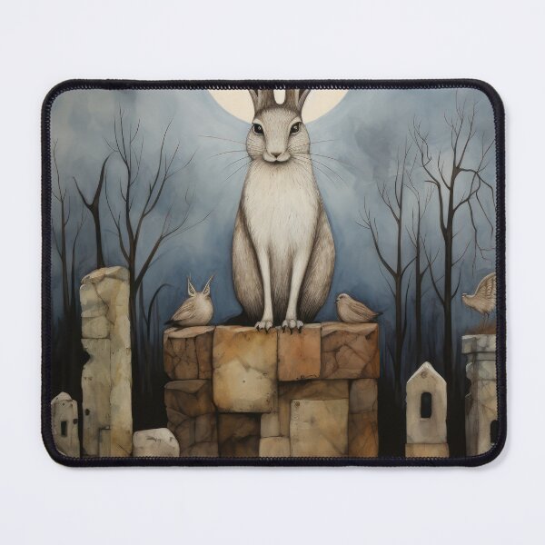 Item preview, Hare, Pagan Hare, Pagan Art, Moon, Animal, designed and sold by thewandswant.