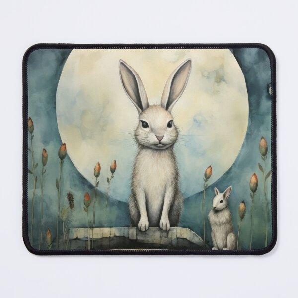 Item preview, Hare, Pagan Hare, Pagan Art, Moon, Animal, designed and sold by thewandswant.