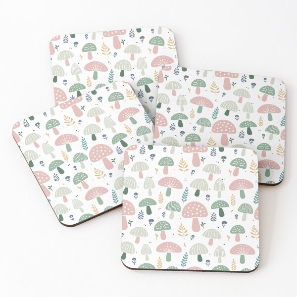 Item preview, Pastel Wild Mushrooms designed and sold by chaleeredbubble.