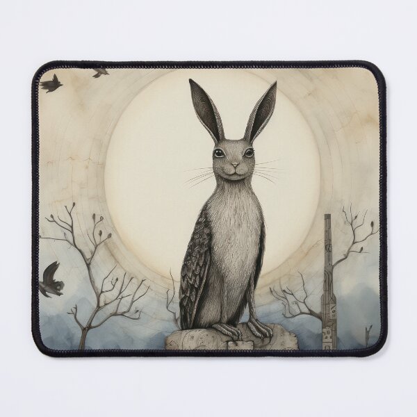 Item preview, Hare, Pagan Hare, Pagan Art, Moon, Animal,  designed and sold by thewandswant.