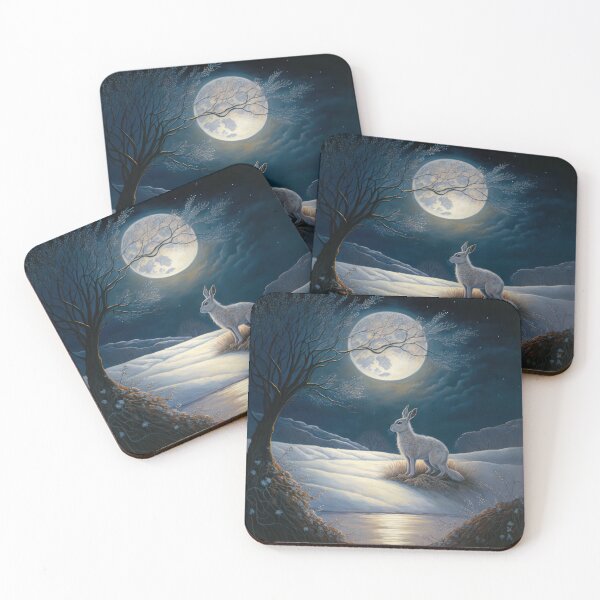 Item preview, Hare, Pagan Hare, Pagan Art, Moon, Animal,  designed and sold by thewandswant.