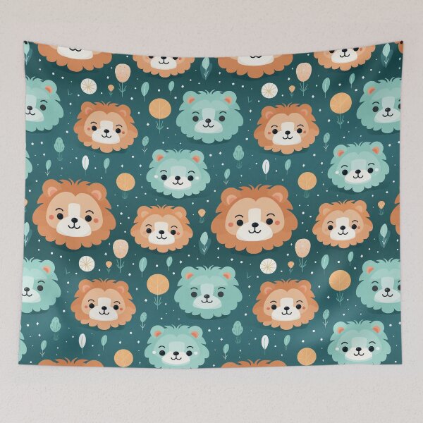 Item preview, Cute Lion Patturn designed and sold by PigmeArt.