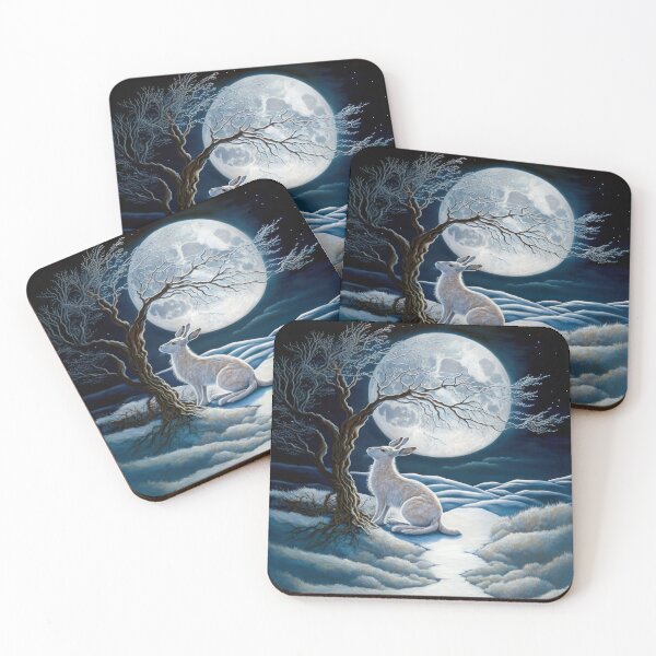 Item preview, Hare, Pagan Hare, Pagan Art, Moon, Animal,  designed and sold by thewandswant.