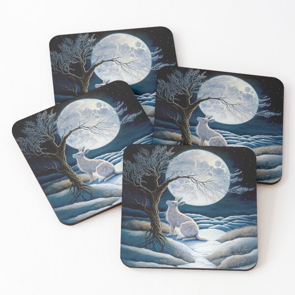 Item preview, Hare, Pagan Hare, Pagan Art, Moon, Animal,  designed and sold by thewandswant.