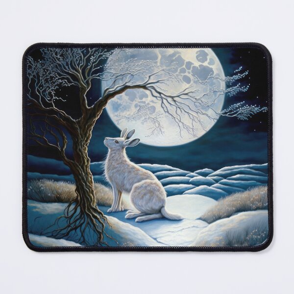Item preview, Hare, Pagan Hare, Pagan Art, Moon, Animal,  designed and sold by thewandswant.