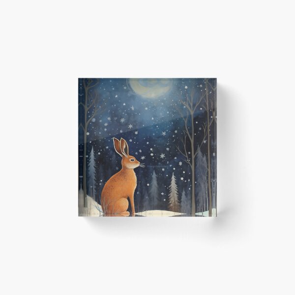 Item preview, Hare, Pagan Hare, Pagan Art, Moon, Animal,  designed and sold by thewandswant.
