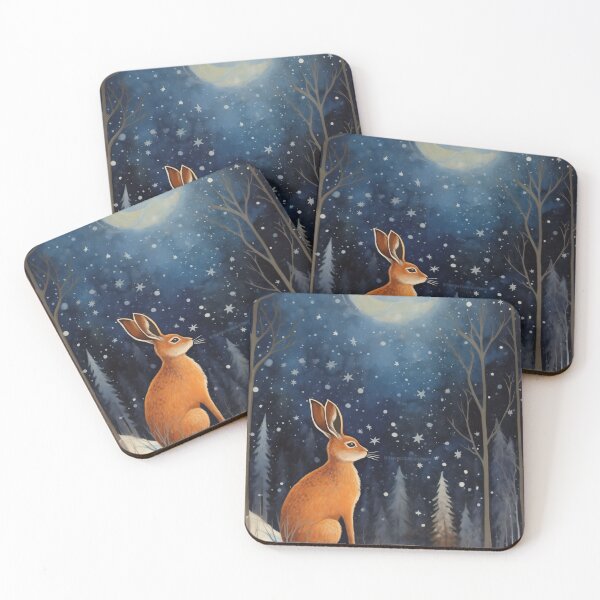 Item preview, Hare, Pagan Hare, Pagan Art, Moon, Animal,  designed and sold by thewandswant.