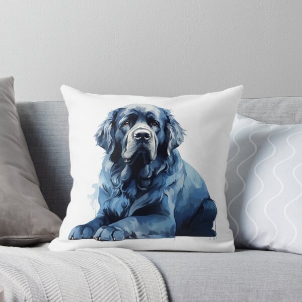 Item preview, Watercolor blue newfoundland dog designed and sold by HappyStickBike.