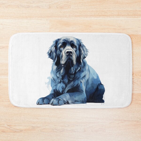 Item preview, Watercolor blue newfoundland dog designed and sold by HappyStickBike.