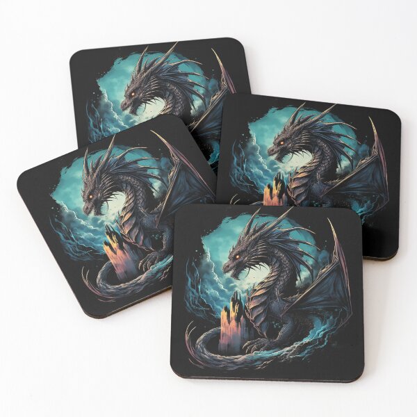 Item preview, Fantasy Fiction - Black Cave Dragon designed and sold by Fantasy Masterpiece.