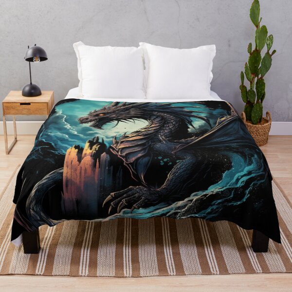 Item preview, Fantasy Fiction - Black Cave Dragon designed and sold by Fantasy Masterpiece.