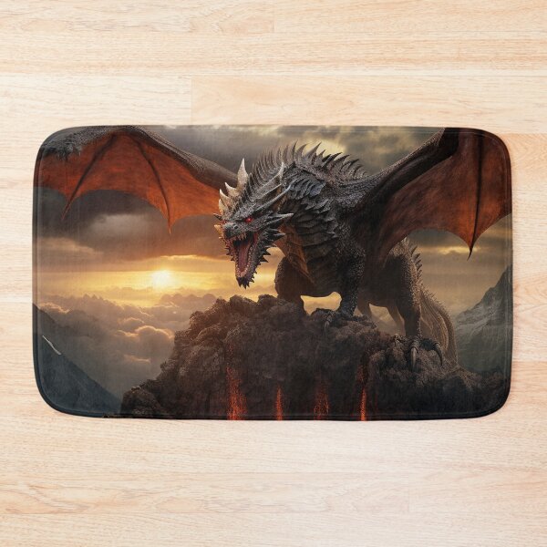 Item preview, Dark Fantasy Landscape - Roaring Red Dragon designed and sold by Fantasy Masterpiece.