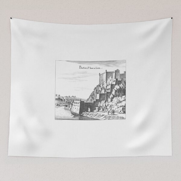 Item preview, Bastion st jean Lyon France XVI century etching designed and sold by FrenchPrinting.