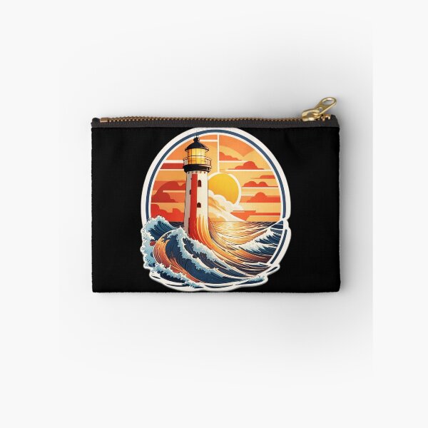 Item preview, Hawaii Postcard with Retro Lighthouse and Ocean Waves designed and sold by NautiChic.