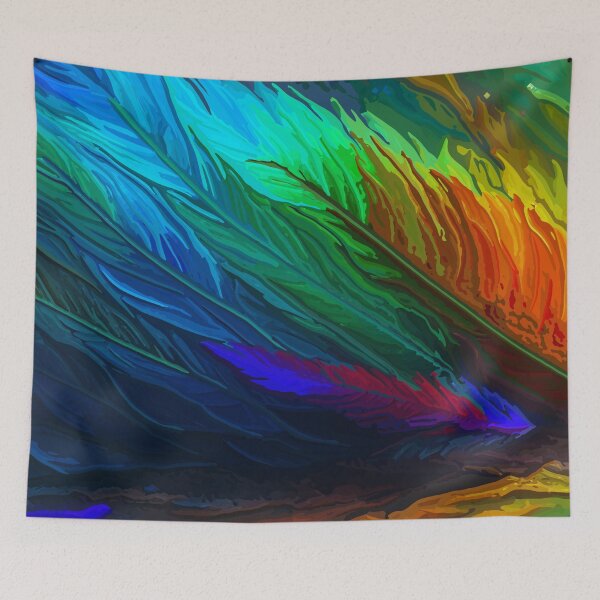 Item preview, Abstract Colorful Minimalist Peacock Feathers designed and sold by JoeStylistic.