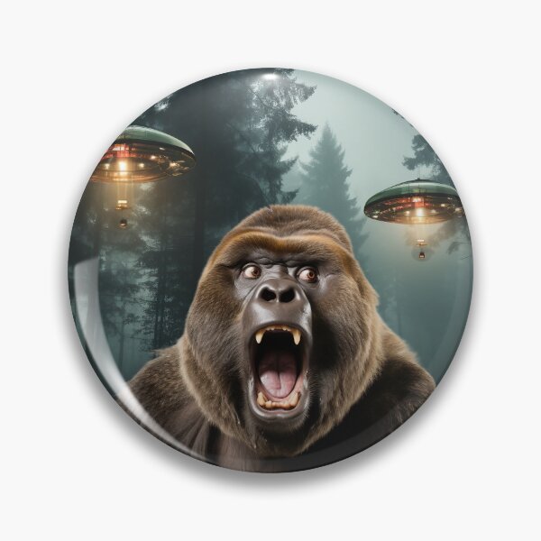 Item preview, Gorilla Selfie with UFOs designed and sold by Master-Print.