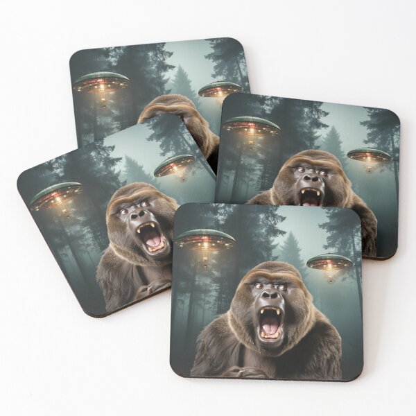 Item preview, Gorilla Selfie with UFOs designed and sold by Master-Print.