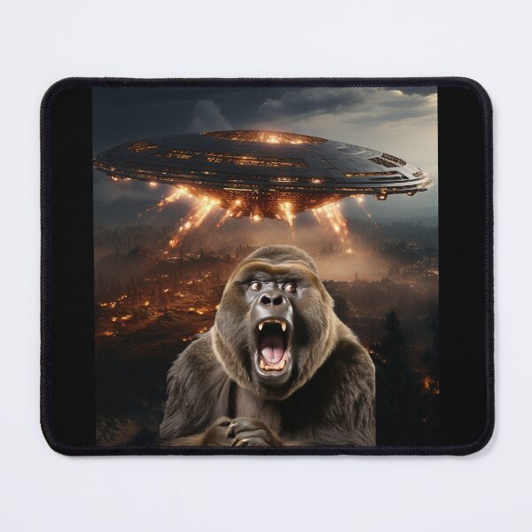 Item preview, Gorilla Selfie with UFOs designed and sold by Master-Print.