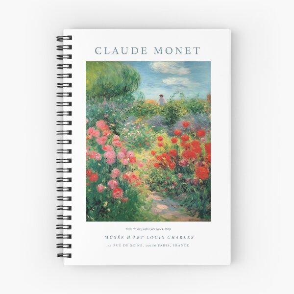 Item preview, Claude Monet Rose garden painting designed and sold by Maisonsucces.