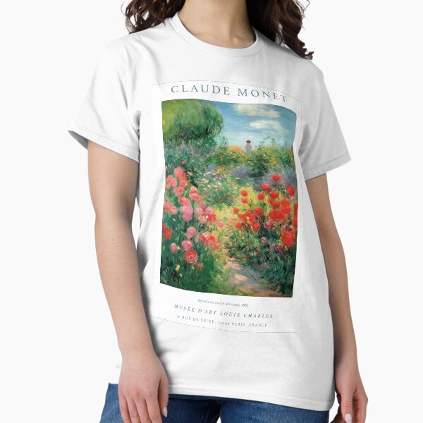 Vista previa del artículo con la obra «Cuadro del jardín de rosas de Claude Monet», diseñado y vendido por Maisonsucces.