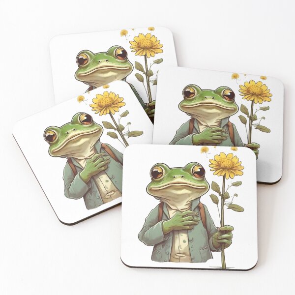 Item preview, Cute Frog with Flower designed and sold by SnapKit.