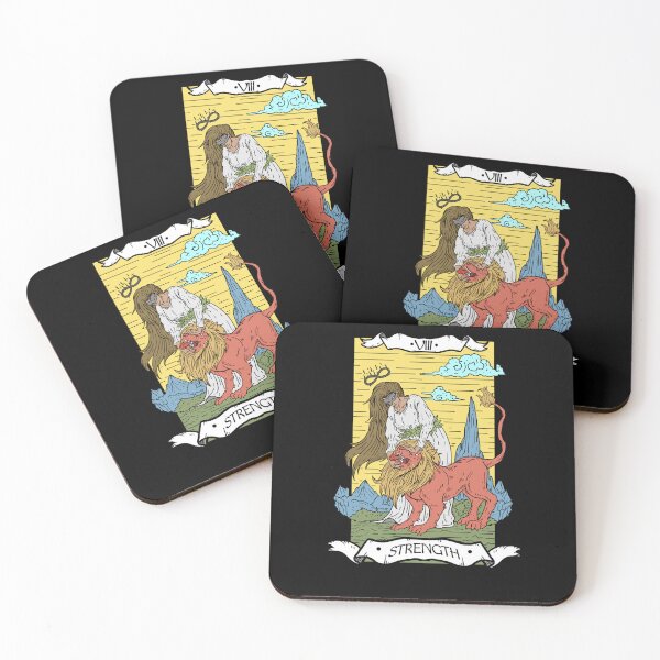 Artikelvorschau, Tarotkarte Stärke VIII Okkult Vintage Farbe entworfen und verkauft von taaddison50.
