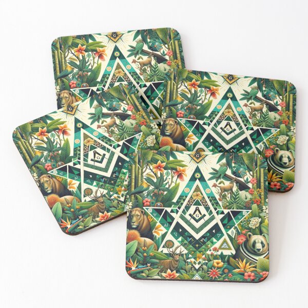 Item preview, Geometric Jungle: Masonic Natural World Fusion designed and sold by decmrArtistic.