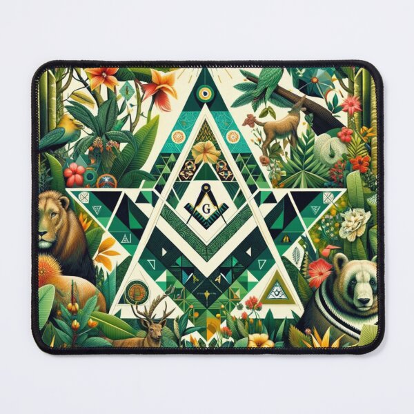Item preview, Geometric Jungle: Masonic Natural World Fusion designed and sold by decmrArtistic.