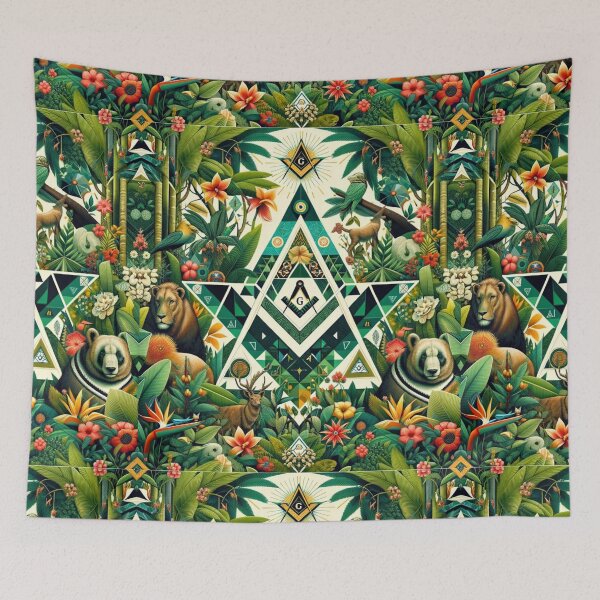 Item preview, Geometric Jungle: Masonic Natural World Fusion designed and sold by decmrArtistic.