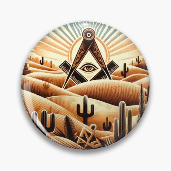 Item preview, Desert Mirage: Masonic Symbols Merged with Desert Landscape designed and sold by decmrArtistic.