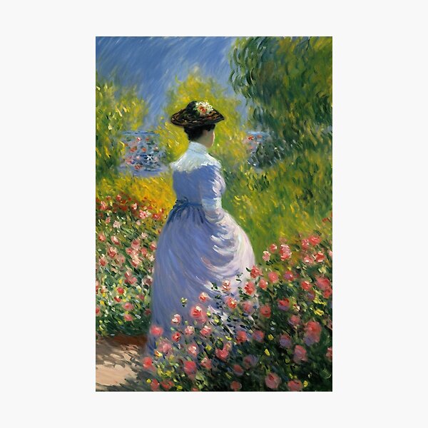 Item preview, Claude Monet Rose garden painting designed and sold by Maisonsucces.