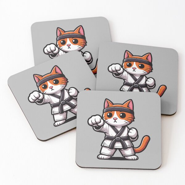 Item preview, Martial Arts Sport Cute Kitten Karate Kitty for Cat Lovers designed and sold by wtfbba.