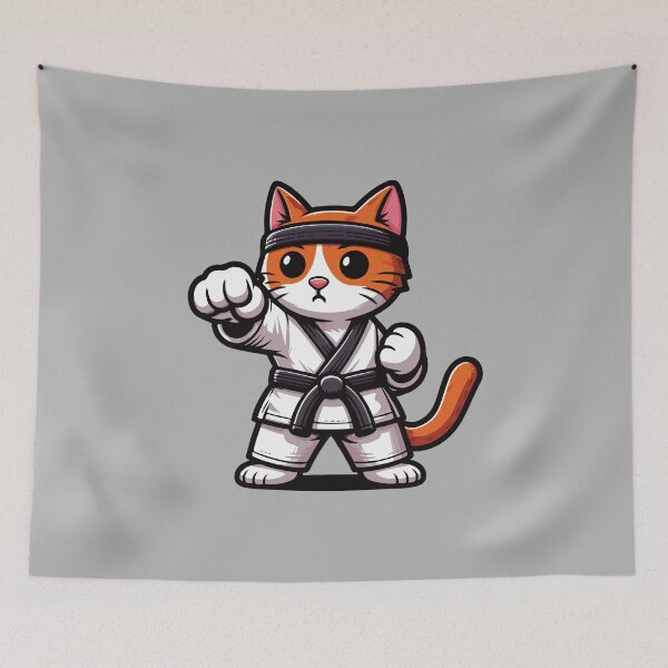 Item preview, Martial Arts Sport Cute Kitten Karate Kitty for Cat Lovers designed and sold by wtfbba.