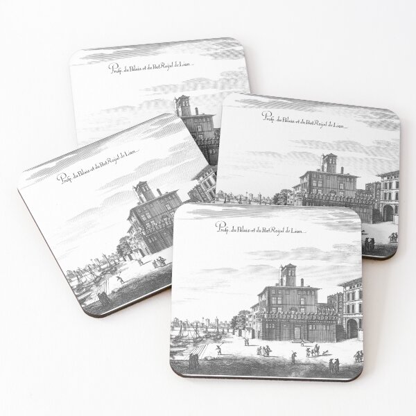 Item preview, Palais de justice and Port royal Saint Jean Lyon France XVI century etching designed and sold by FrenchPrinting.