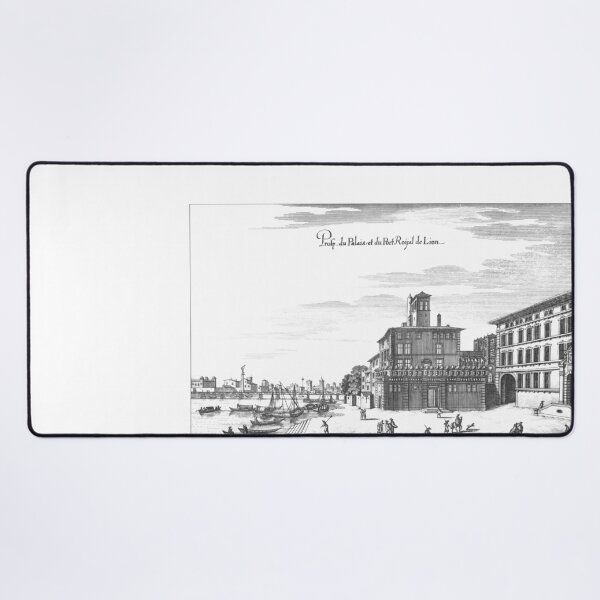 Item preview, Palais de justice and Port royal Saint Jean Lyon France XVI century etching designed and sold by FrenchPrinting.