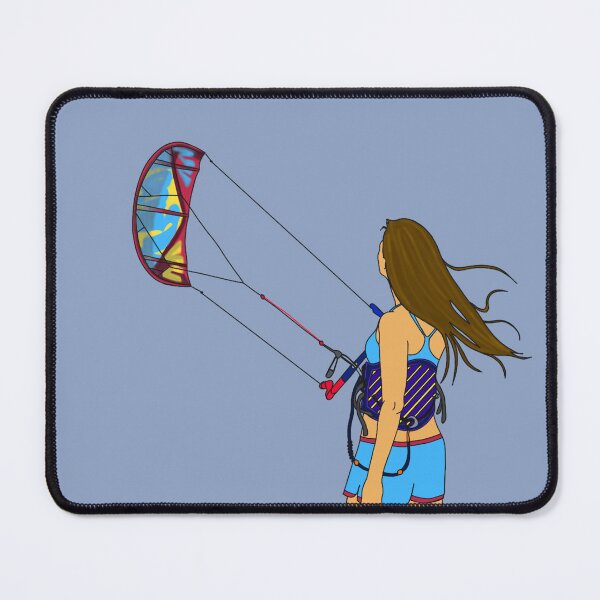 Item preview, Kitesurfing kite girl with kite umbrella designed and sold by pigletti-arts.