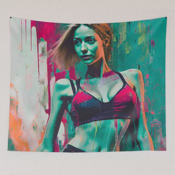 Item preview, Arte abstracto con una chica. designed and sold by Lefteris Betsis.