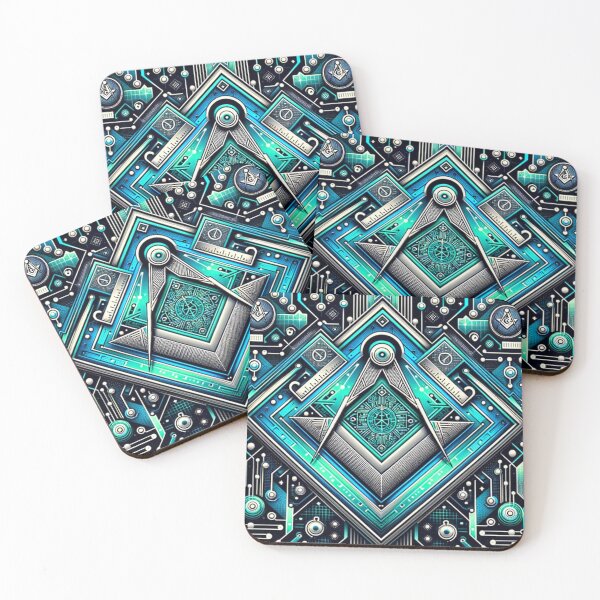 Item preview, Digital Waves: Masonic Symbols Meets Digital  designed and sold by decmrArtistic.