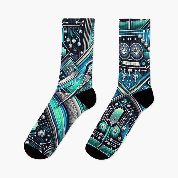 Item preview, Digital Waves: Masonic Symbols Meets Digital  designed and sold by decmrArtistic.