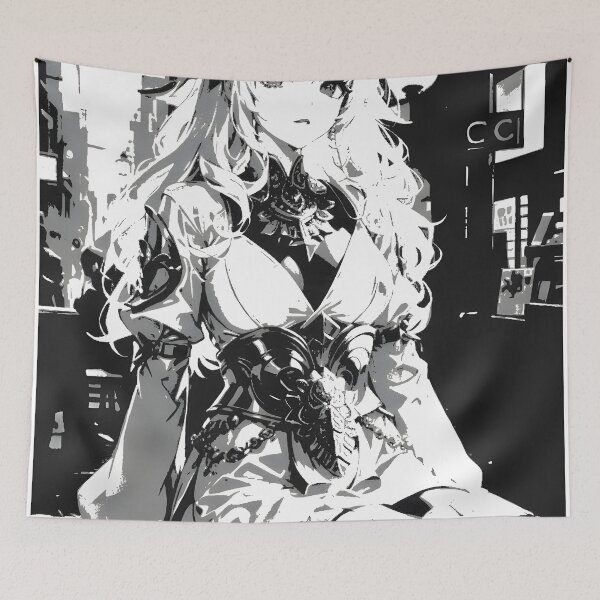 Item preview, Beautiful Fox Girl  ,Anime Style, Black And White designed and sold by ratchawoot.