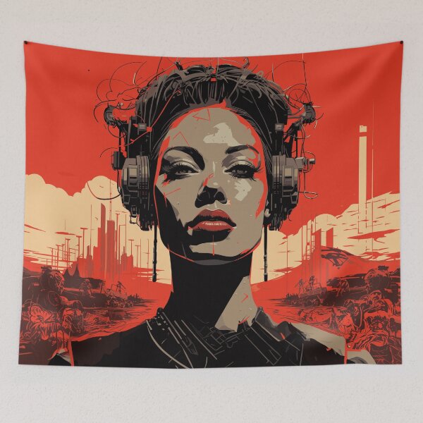 Item preview, Cyber Elegance: A Futuristic Portrait designed and sold by Matt Tsourdalakis.