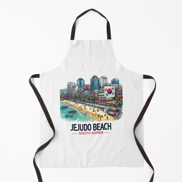 Item preview, Jejudo Beach South Korea Watercolor Illustration designed and sold by PaintMeWorld.