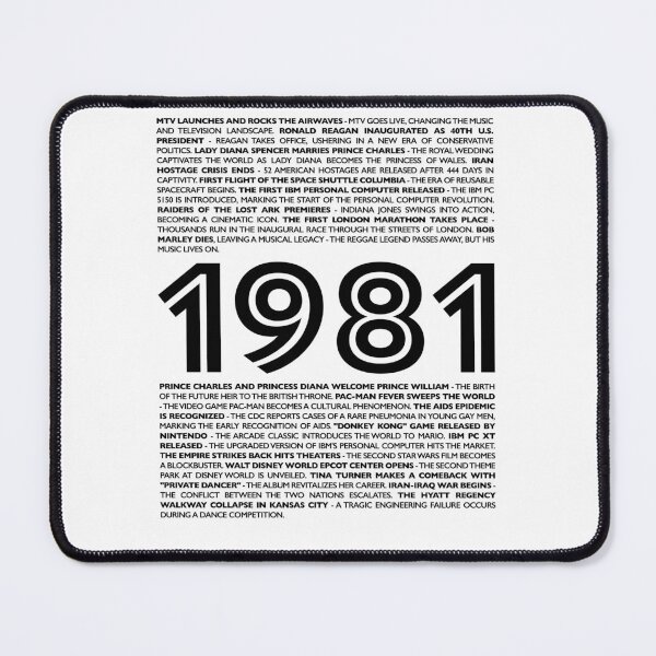 Item preview, 1981 Nostalgia Collection: A Journey Through Iconic Moments and Milestones designed and sold by ShobulousStudio.
