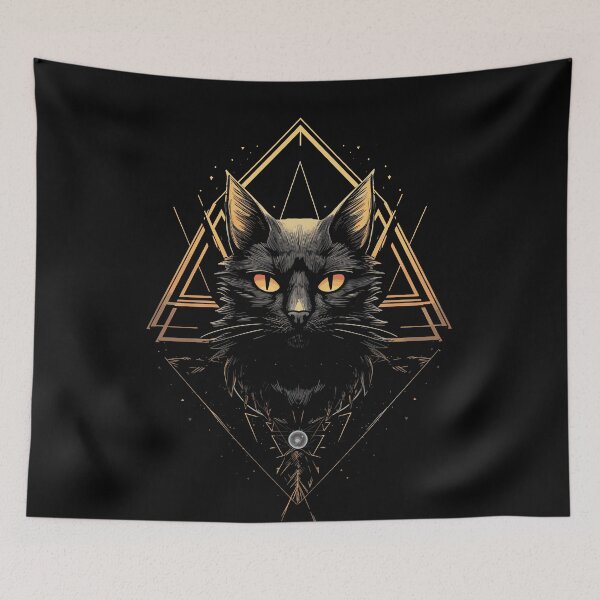 Item preview, Black Metal Cat - Occult Mythical Cult Style for Bands designed and sold by EternalDelight1.